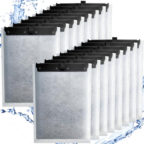 driamor 16 Pack Large Filter Cartridges Compatible with Whisper Filters 20i/40i IQ20/30/45/60 PF20/30/40/60, Aquarium Filter Cartridge Replacement Assembled Compatible with ReptoFilter - size: 16 Pack Large