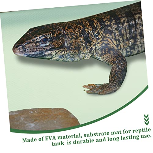 Eva Reptile Terrarium Carpet Snake Lizard Bedding Mat Bearded Dragon Accessories - color: Light Green
