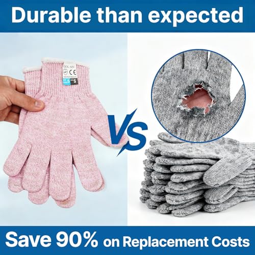 Cut Resistant Gloves Level 5, Kitchen Cutting Gloves For Cooking,Meat Fish Cutting,Oyster Shucking, Knife Handling,Wood Carving (Pink, M) - color: Pink, size: Medium
