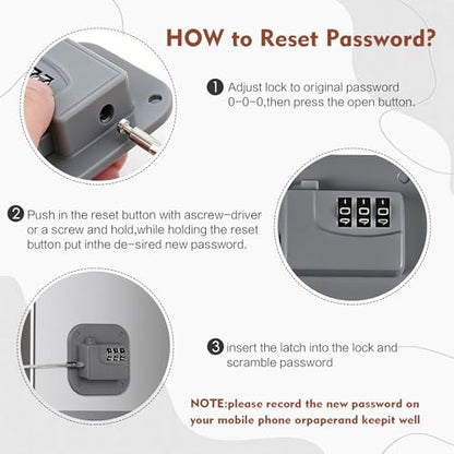 Refrigerator Lock, Combination Lock for Refrigerator Cabinets, Drawers, Heavy Duty Fridge Lock, Easy Install No Keys Needed (Gray-1Pack) - color: Grey-1Pack