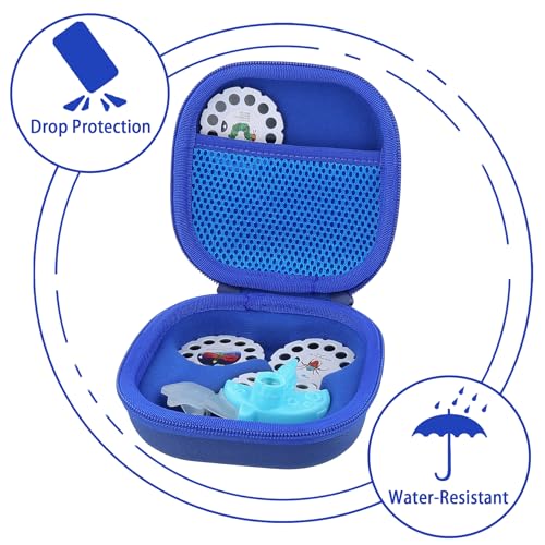 Aenllosi Hard Case for Moonlite Mini Projector Gift Pack fits upto 20 | EVA case construction, Water-resistant design, Dust-resistant design, Smooth zipper access, Carry handle, Case only - color: Deep Blue