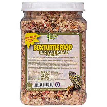 Healthy Herp Box Turtle Food Instant Meal for Reptiles - Nutritious Turtle Food, Tortoise Habitat Accessories, Tortoise Food - Made in USA, Quick Prep - 10.5 oz (310g) - size: 10.5 Ounce (Pack of 1), style: Jar