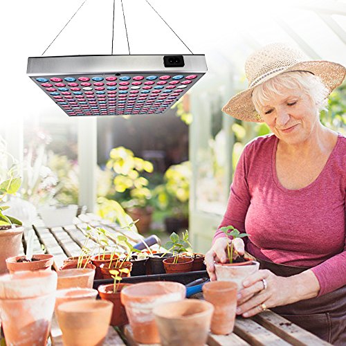LED Grow Lights for Indoor Plants, Panel Plant Light Full Spectrum with IR & UV Bulbs for Seedlings,Micro Greens,Clones,Succulents (Size:9.9x9.9inches) - size: 9.9 x 9.9 inches