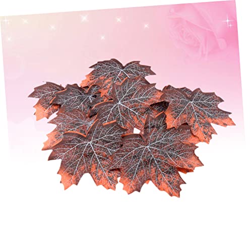 Abaodam 12pcs Maple Leaf Litter for Reptile Habitat Reusable Pet Cage Decor for Snakes Lizards Frogs Terrarium Accessories
