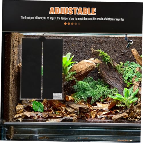 Sosoport 3pcs Reptile Heat Mat with Temperature Controller for Snake Tank Portable Heating Pad Electric Heat Mat for Lizards Reptile Terrarium