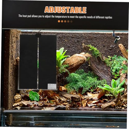 Sosoport 3pcs Reptile Heat Mat with Temperature Controller for Snake Tank Portable Heating Pad Electric Heat Mat for Lizards Reptile Terrarium