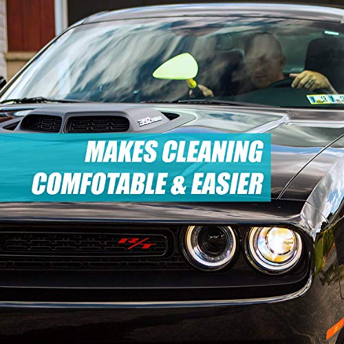 Invisible Glass 95161 Reach and Clean Tool (1-Piece) - Window Wand Glass Cleaning Tool for Windshields, Cleaner for Auto Glass, Hard-to-Reach Places