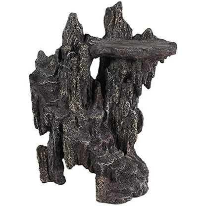 Penn-Plax Reptology Shale Step Ledge Cave Hideout - Aquarium & Terrarium Decoration - for Fish, Reptiles, Amphibians, and Small Animals - Large 2 (REP189) - size: Large 2
