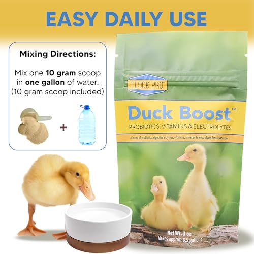Duck Boost Probiotic - Probiotics, Vitamins, Minerals and Electrolytes for Chickens | Duck Vitamins and Supplements for All Poultry - 3oz - size: 3oz