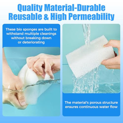 AQUANEAT 6-Pack Replacement Filter Sponge Pads, Aquarium Foam Insert Compatible with AquaClear 30, Fish Tank Filter Media - size: AC 30