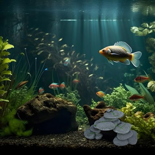 IBWell Resin Reptile Hides Pebble Shrimp Hides for Aquarium Tank Terrarium Reptile Rock Hide Fish Tank Caves and Hides Reptile Hideouts for Lizard Snake Gecko