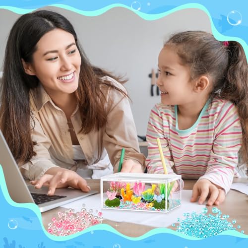 HyDren Axolotl Crafts DIY Tank Glow in The Dark Mini Axolotl Figures Gift for Home Sea Themed Birthday Party Decorations (Vivid) - style: Vivid