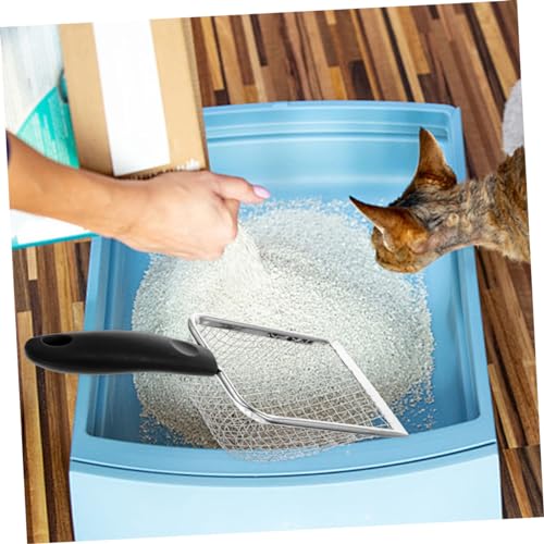 Stainless Steel Cat Litter Scoop Metal Sifting Shovel for Easy Waste Removal Compact for Travel for Cats and Reptiles Efficient Pet Supply