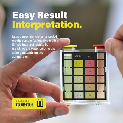 Lupo 3-in-1 Pool Test Kit | Pool Testing Kit for Residential Swimming Pools & Spas for Testing Total Chlorine, Total Bromine & pH | Pool Chemical Test for Quick & Accurate At-Home Pool Water Testing - size: 3-in-1 Test Kit