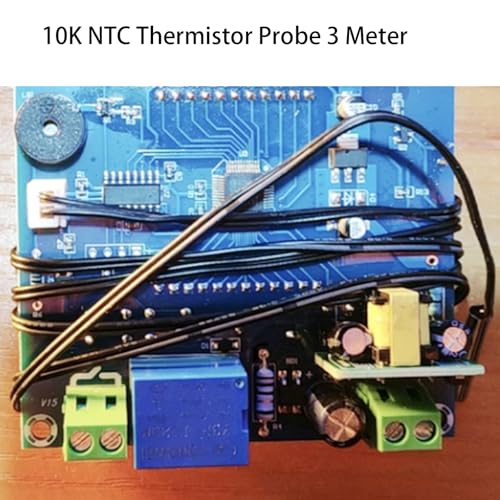 4pcs 10K Thermistor 3 M, 3950 NTC 10K Thermistor Temperature Sensor Probe, Stainless Steel NTC 10K Temp Sensor Probe use for Water Dispenser/Refrigerators/Freezers,etc. - style: 4pcs NTC 10K 3950 Thermistor 3 Meter