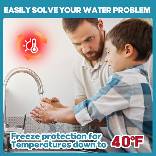 30FT Heat Tape for Water Pipes,Heating Cable for Pipe(30FT) | Freeze Protection,Water Pipe Insulation/Roof Snow De-Icing,Deicing Heating Cable - style: 30FT