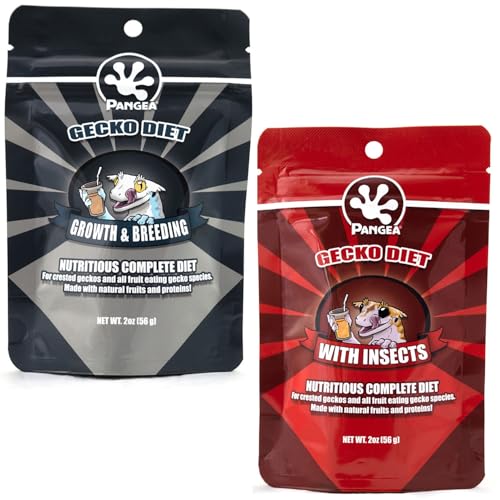 Pangea Gecko Diet Fruit w/Insects & Breeding Bundle - 2oz Fruit & Insects and Breeding Formula