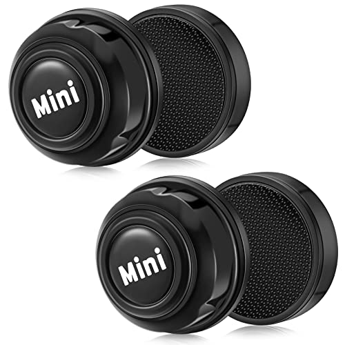 Cunhill 2 Pieces Mini Aquarium Glass Cleaner Magnetic Algae Scraper 1.57 x 1.38 Inch No Scratch Fish Tank Glass Cleaner Magnetic Brush for Thick Fish Tank Glass Acrylic Aquarium(Black)