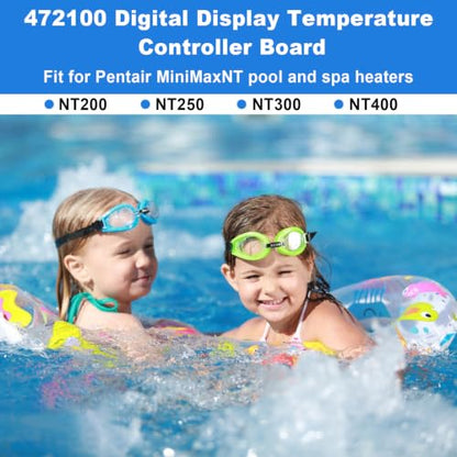 472100 Digital Display Temperature Controller Board Compatible with Pentair MiniMax | NT LN/STD/TSI Series Pool & Spa Heater, Sizes 200, 250, 300, and 400, Reliable Heating Durable Upgrade with Keypad
