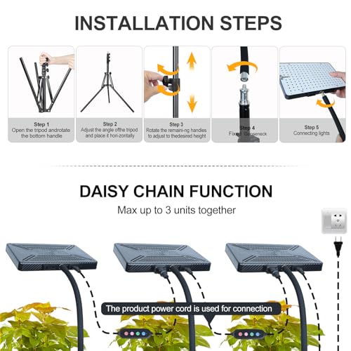 25 Watt Grow Light with Stand, Enough Bright, NO Need Adapter, 4/8/12/16/20H 5-Mode Timer, Natural Sunlight Full Spectrum Plant Growing Lamps for Tall Houseplants & Bonsai Tree - size: 1Head Stand(25W)