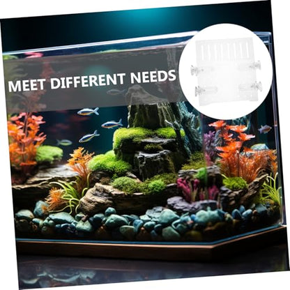 Clear Acrylic Fish Tank Divider Adjustable Aquarium Isolation Board with Micro Holes Easy to Clean Separator for Various Tank High and Fish Separation