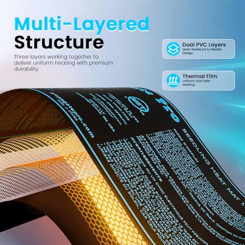 Seedling Heating Mat | Fits (1) Standard 1020 Tray | Germination Grow Heat Pad for Seed & Starter Plants Soil Warmer for Indoor Home Gardening (10x20 Single)