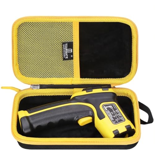 Tourmate Hard Case for KIZEN/Etekcity/Soonkoda/ThermoPro Infrared Thermometer Gun,Laser Surface Temp Reader Travel Box (Box for Sale) - color: Black & Yellow