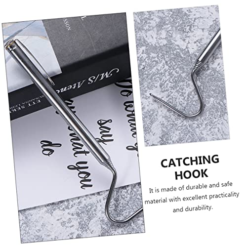 Mipcase 2pcs Retractable Snake Catching Hooks Reptile Tool Snake Grabber for Wild Catching and Feeding Bowl Handling