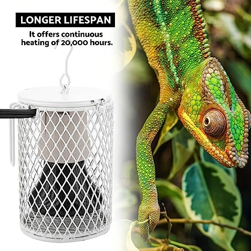 100W Infrared Ceramic Heat Emitter Bulb Lamp for Reptile Brooder Turtle Snake Lizard Pet Cage Heating (US Standard 110-120V 100W) - color: White