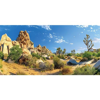AWERT 36x18 inches Reptile Habitat Background Stone Blue Sky Oasis Cactus Sun and Desert Terrarium Background Polyester Background | AWERT Blue Sky Oasis Sun and Desert Polyester Background - size: 36x18in/90x45cm