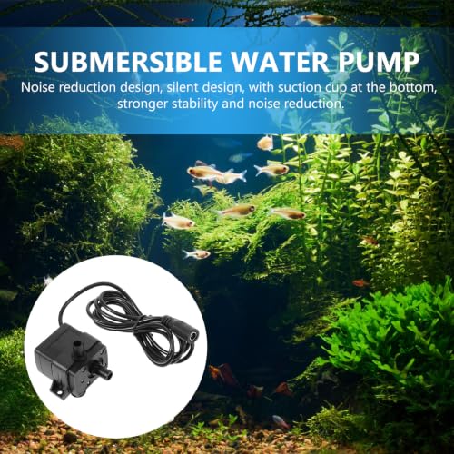Mini Submersible Water Pump for Fountains and Fish Tanks with Quiet Operation, Abs Material, 90l/h to 240l/ Rate, Practical Small Pond Pump for Aquarium and Outdoor Use