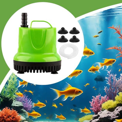 Submersible Water Pump Aquarium Quiet Filter System Circulation Device | Fountain Water Pump Suction Cup Drainage for Outdoor Garden Pool Sump Hydroponic Irrigation Terrarium