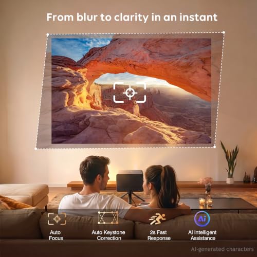 3500 ANSI Lumens Google TV Projector with WiFi and Bluetooth CR67 | with WIFI and Bluetooth,4K Support,Auto Focus & Keystone,Google Voice Assistant,60HZ Low Latency,Built in Cooling system