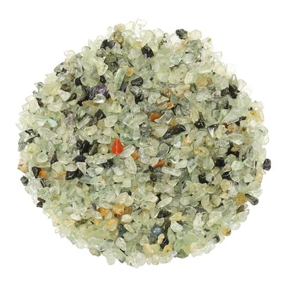 Crystal Chips Stone, 0.44 Lb Fluorite Gravel Rocks (Green Jade, 5-7 Mm) - color: Green, size: 5 - 7 mm