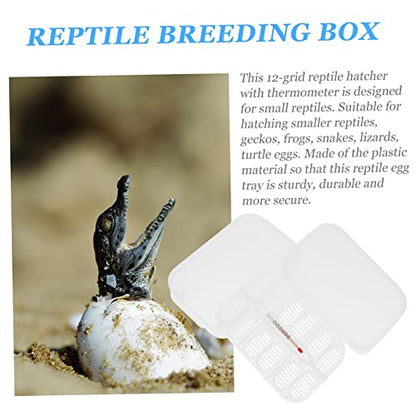 Compartment Chicken Quail Egg Incubator for Hatching Reptile Tank Egg Carrier Breeder Box