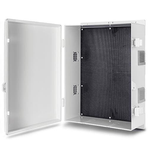 Namunanee Outdoor Electrical Junction Box, ABS Water Resistant Enclosure with Internal Mounting Panel & Hinged Cover (18.1" H* 12.6" L* 6.3" W) - size: 18.1"H x 12.6"L x 6.3"W & Standard