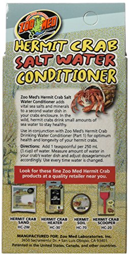 Zoo Med Hermit Crab Salt Water Conditioner (Pack of 2) - size: 2.25 fl. oz. (Pack of 2)