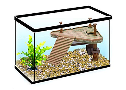 Penn-Plax Reptology Floating Turtle Pier and Basking Platform – Decorative, Functional, and Naturally Inspired – Small - style: Turtle Pier - Small