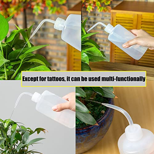 2PCS Squeeze Bottles - 500ml Tattoo Bottles Squirt Bottle | Tattoo Spray Bottles Squirt Bottle Tattoo Wash Bottles For Tattooing with Measure(16.9oz) for Medical Lab Succulent Watering - size: 16.9 Ounces