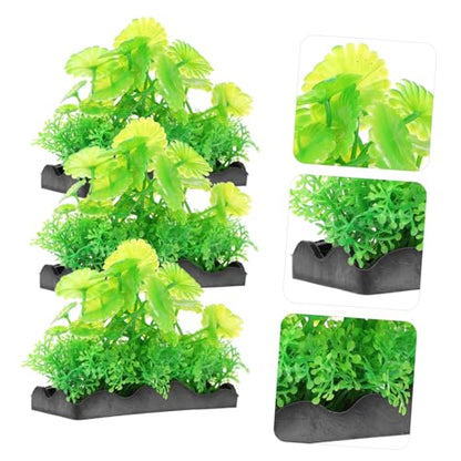 3pcs Realistic Aquatic Plant Decor for Aquariums Lifelike Greenery for Fish Tanks for Tropical Fish Reptile Terrariums and Underwater Landscapes