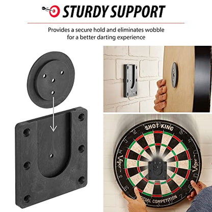 Viper QuickFit Dartboard Mounting Bracket, Universal Dart Board Mount Kit with Track Slider System and Oche Measuring Tape, Wall Mounting Hardware