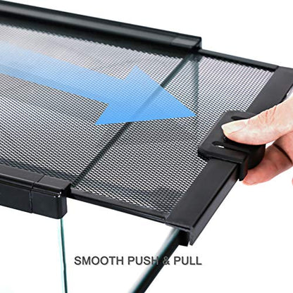 REPTI ZOO Full Glass 15 Gallon Reptile Tank, Medium Reptile Terrarium for Gecko Hermit Crab Hognose Snake etc, Top Screen Ventilation & Feeding - size: 20"W X 12"D X 14"H (15 Gallon)