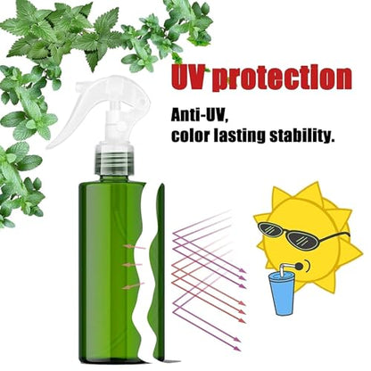 Spray Bottle For Hair - (7oz/2 Pack)-Premium Leak-Proof Travel Bottles - UV Protection Plastic Spray Bottle For Hair - Multi Purpose use Durable （Green） | UV Protection Plastic Spray Bottle For Hair, Cleaning and Plants - Multi Purpose use Durable （Green）
