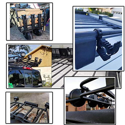 Tube Clamps - Pack of 4,Horizontal Bar Clamp 1.625 inch,1.75 inch,1.875 inch,2.0 inch,Roll Bar Clamp for LED Light Bar,Cube Lights,ATVs Whips (1.625~2.0" Clamps) - size: 1.625~2.0" Clamps