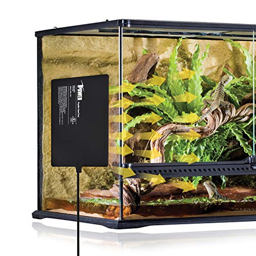 iPower 8 by 12-Inch 16 Watt Reptile Heat Pad Under Tank Terrarium Heater Heat Mat for Small Animals - color: Black-1 Pack, size: 8" X 12", style: Heat Pad
