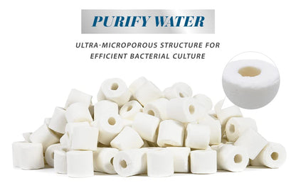 Aquarium Premier Bulk Bio Ceramic Rings Filter Media, 2 lbs | Fresh Water, Sea Water Fish Tank, Canister Filter, Koi Fish Pond Reef Filter - size: 2 lbs