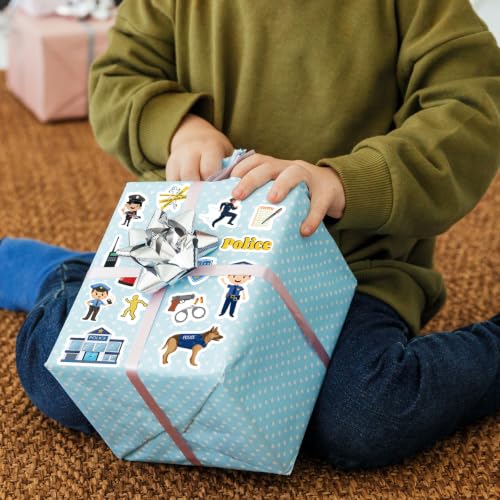 312 Pcs Police Stickers, Cute Cop Sticker Self-Adhesive Police Themed Stickers for Scrapbooks Envelopes Cards Gifts Crafts Party Favors Class Rewards - style: Police