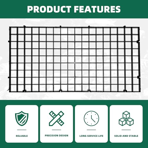 soujkooy 8Pcs Fish Tank Divider, Plastic Aquarium Egg Crate Grid | 5.9x11.8in/15X30cm, with 10 Sucker Clips and Bracket Ties, Plastic Grid Tray Egg Crate, Bottom Isolation