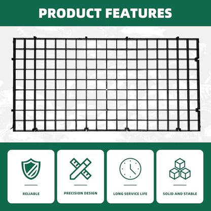 soujkooy 8Pcs Fish Tank Divider, Plastic Aquarium Egg Crate Grid | 5.9x11.8in/15X30cm, with 10 Sucker Clips and Bracket Ties, Plastic Grid Tray Egg Crate, Bottom Isolation
