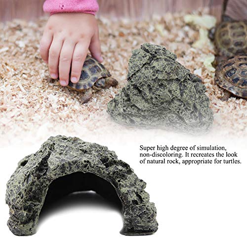 Maxmartt Small Turtle Hiding Cave Stone Shelter for Reptile Turtle Frog Zoo Aquarium Decoration